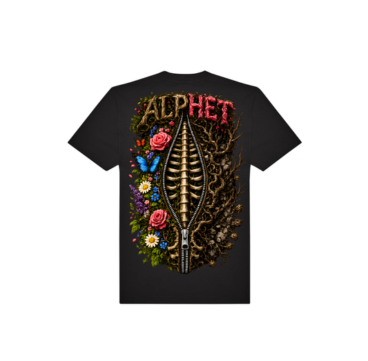 Unzipped Life Black Tee