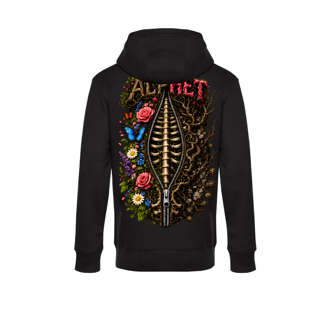 Unzipped Life Black Hoodie