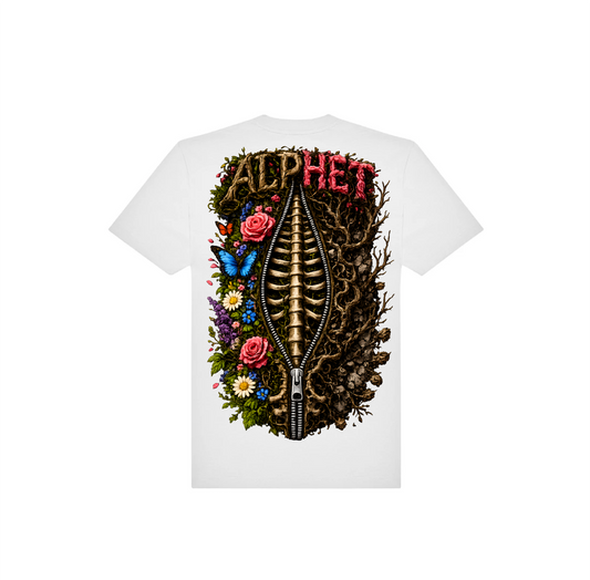 Unzipped Life White Tee