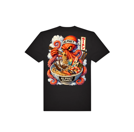 Alphet Ramen Black Tee