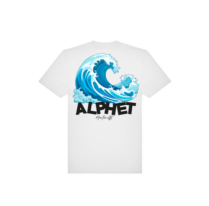 Wave White Tee